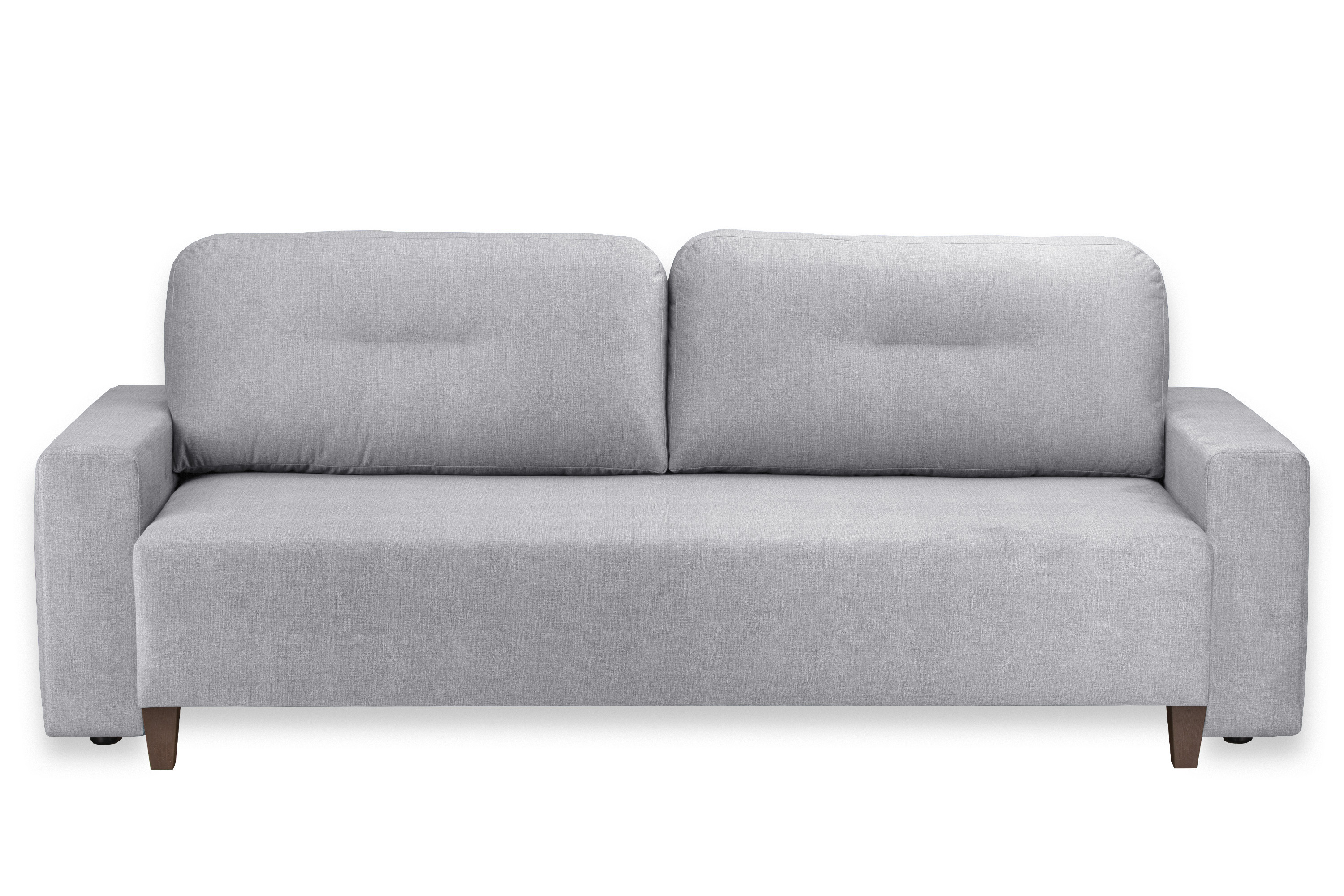Изображение товара Диван Руна RAMART DESIGN 228x85x100 см велюр серый/серебристый - кровать и отдых