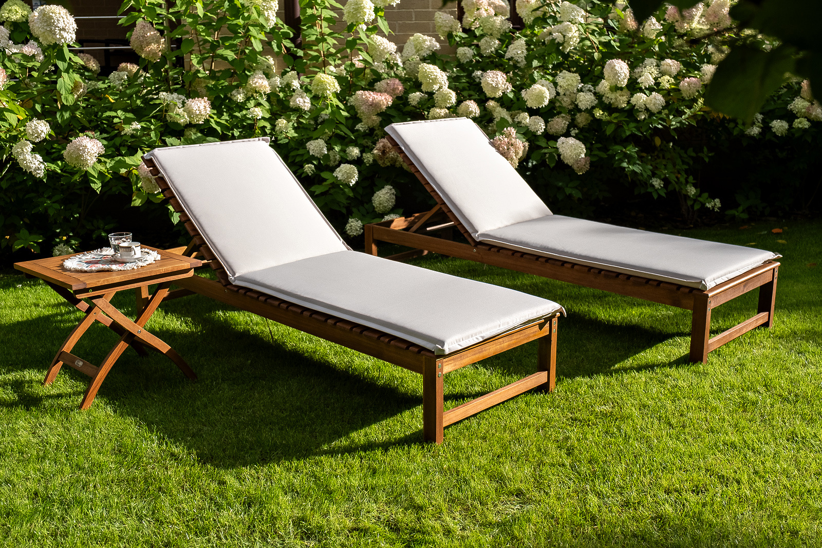 Изображение товара Набор садовой мебели Joygarden Karo 52216/52211 акация коричневый 2 шезлонг столик