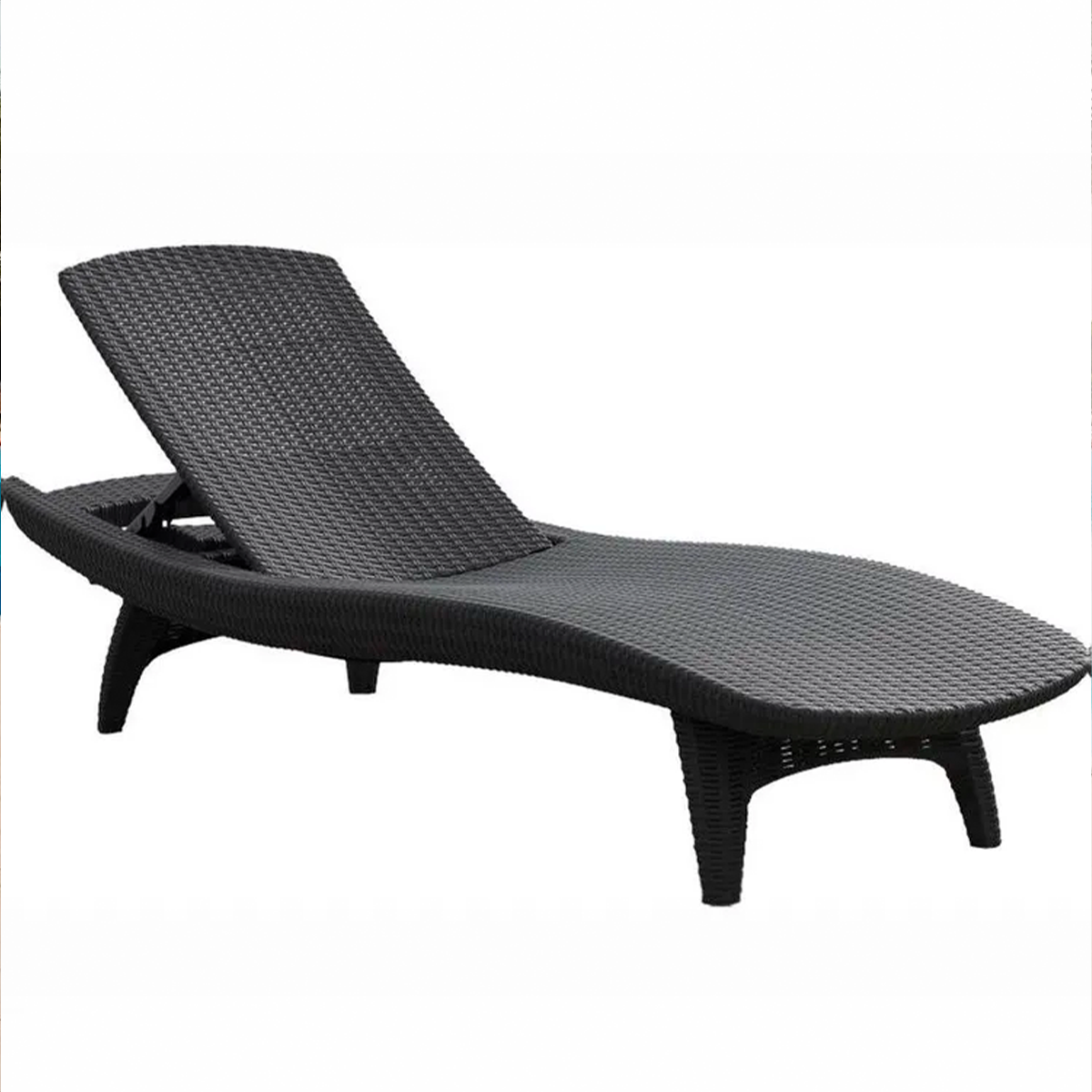 Изображение товара Шезлонг без подушки складной Keter ЛОТ500 197 см x 75 см x 40.4 см пластик серый