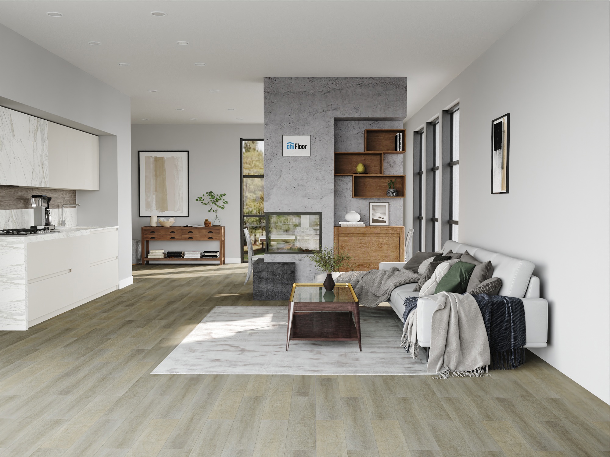 Изображение товара SPC плитка CM Дуб Модерн с подложкой IXPE 5 мм 1.75 м²