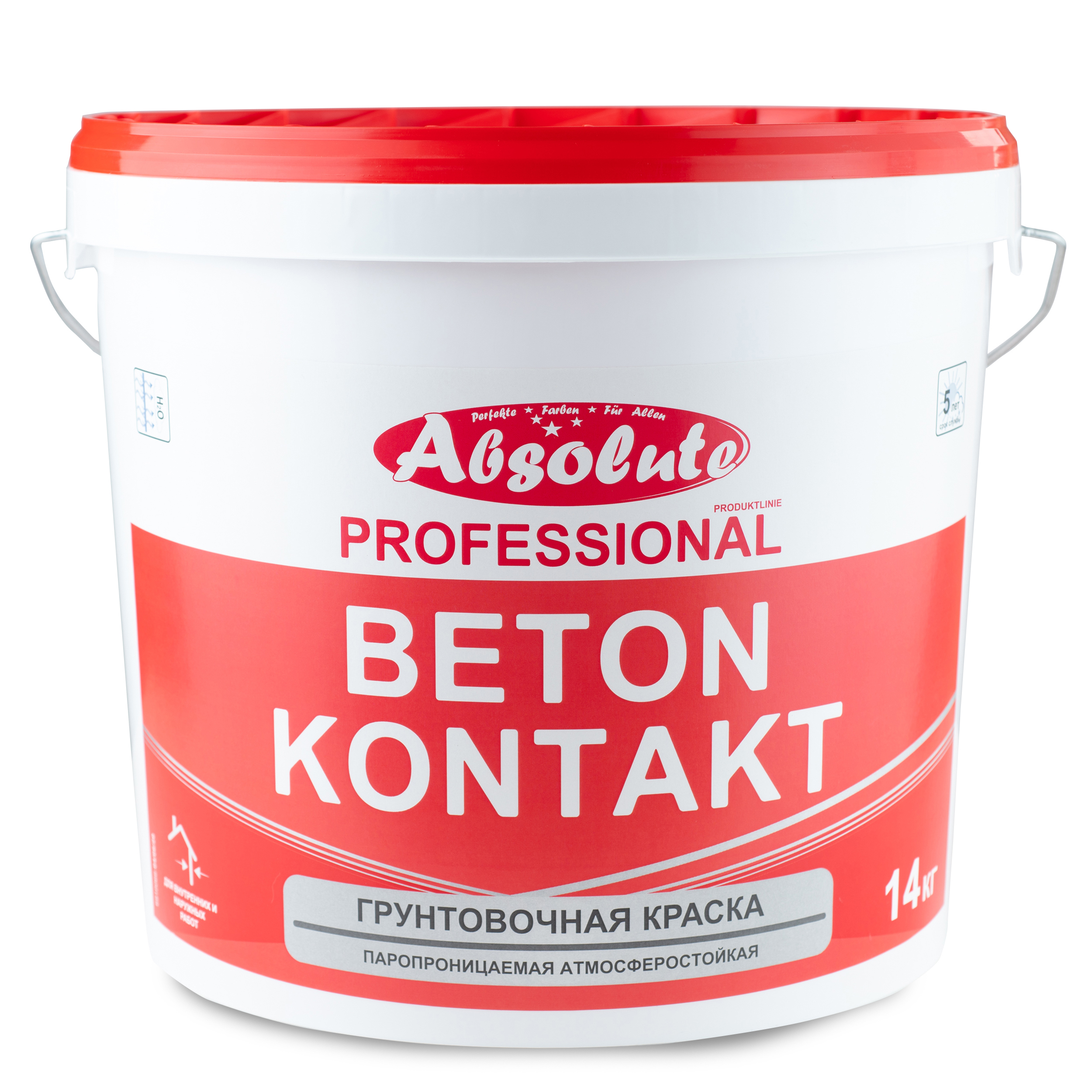 Изображение товара Грунтовка водно-дисперсионная Absolute Professional Бетон-Контакт 14 кг