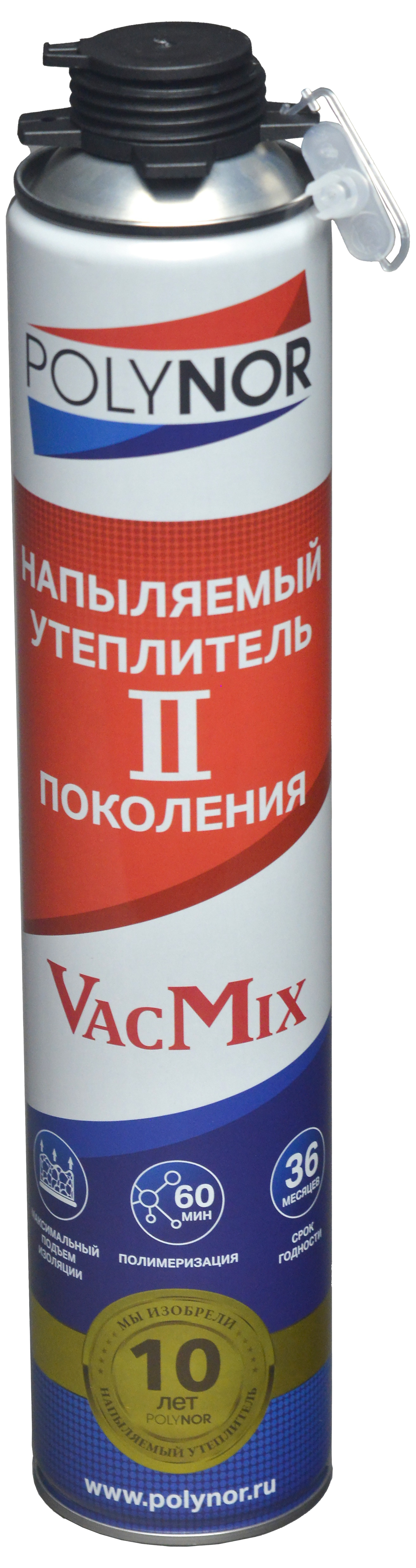 Напыляемый утеплитель II-го поколения Polynor VacMix
