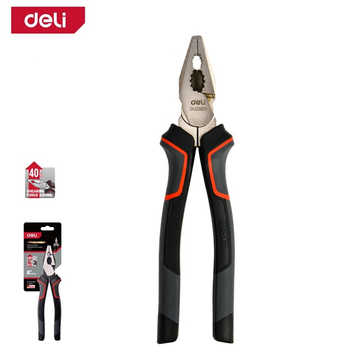 Изображение товара Плоскогубцы комбинированные Deli DL0005 220 мм