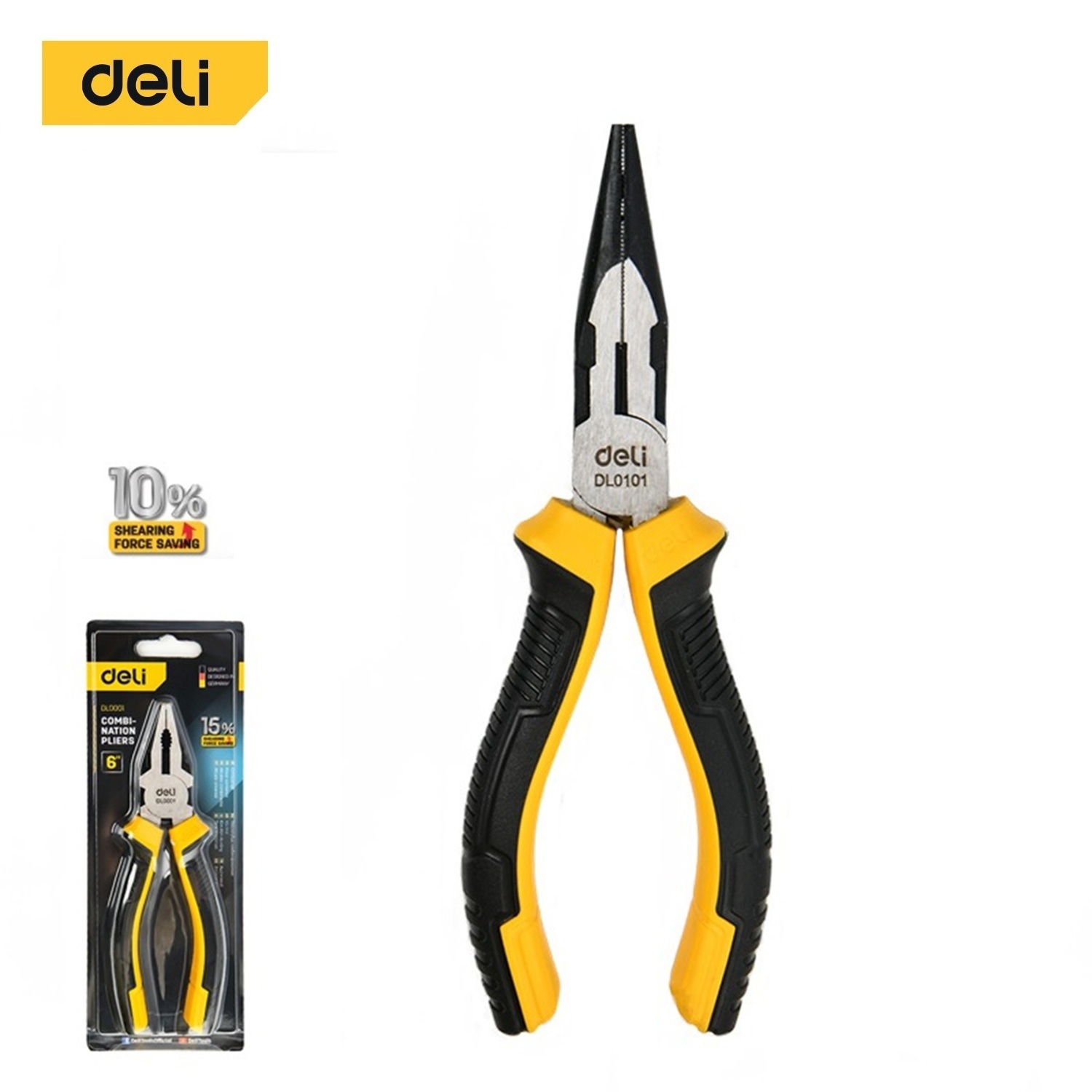 Изображение товара Плоскогубцы удлиненные Deli DL0101 160 мм для ремонта и монтажа