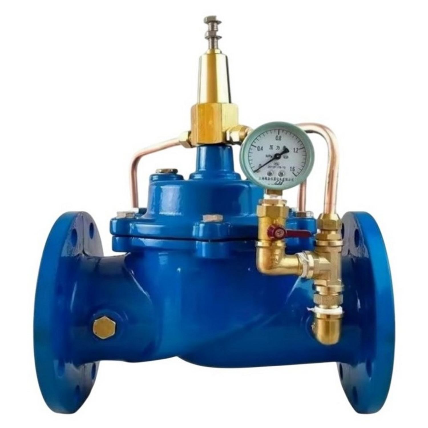 Изображение товара Регулятор до себя DN.ru МРДП-GGG40-GGG40-NBR-F DN65 PN16 мембранный с пилотным управлением чугун D230-10662