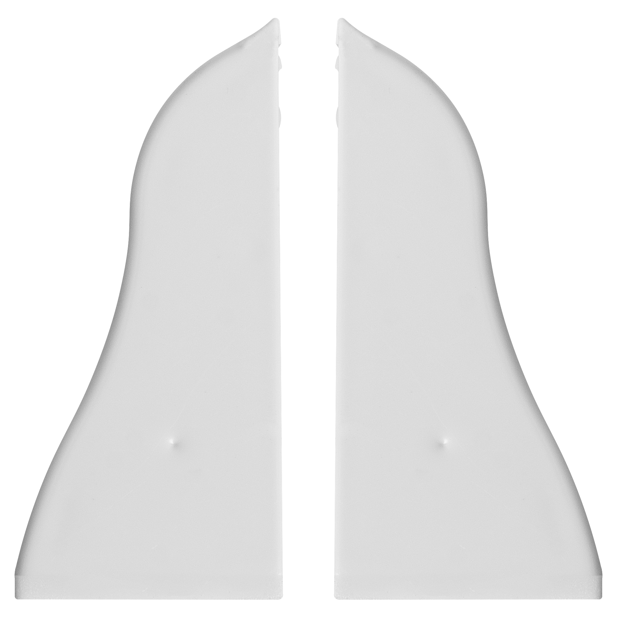 Заглушки для плинтуса Pro Дом 5.5 см ПВХ цвет белый