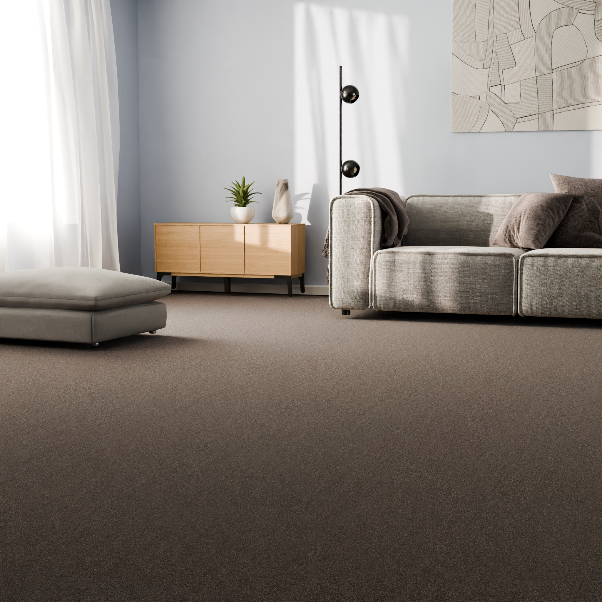 Изображение товара Ковровое покрытие ворсистое «Парадиз 570» ворсовое 3 м цвет капучино