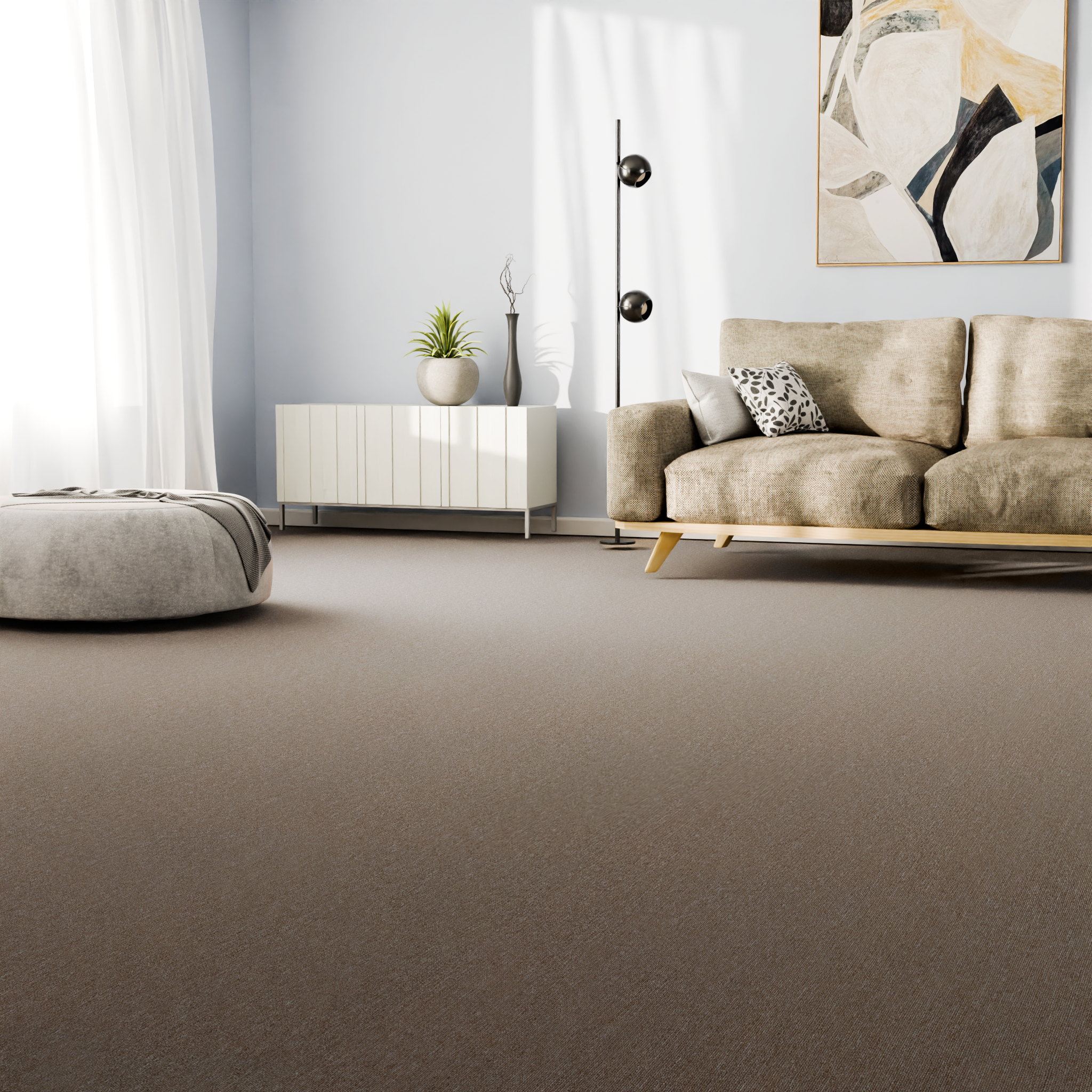 Изображение товара Ковровое покрытие Колибри 4 м светло-коричневый из полипропилена