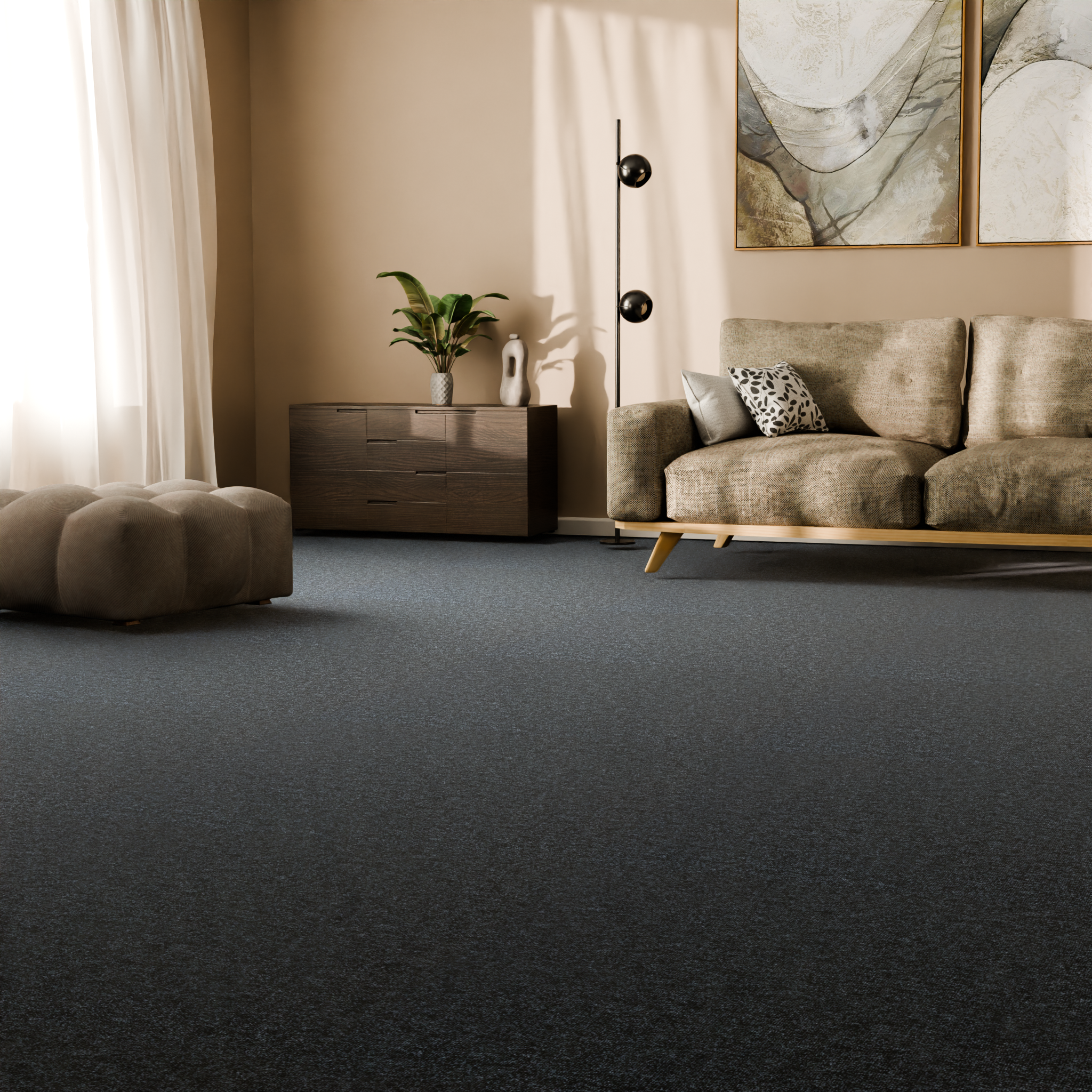 Изображение товара Ковровое покрытие Austin 78 3 м черный из полипропилена Россия