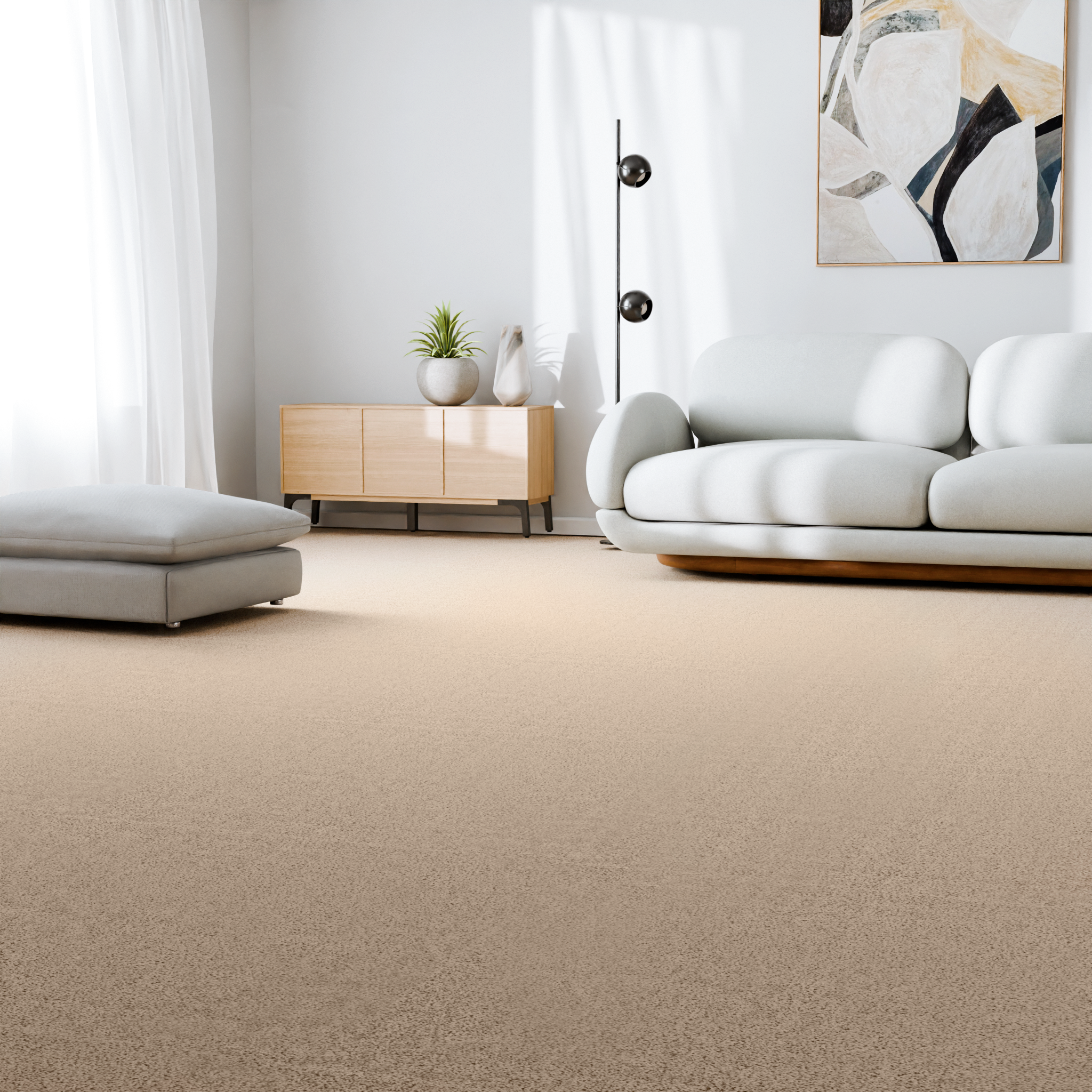 Изображение товара Ковровое покрытие «Шегги Фьюжин» 80204-48233 2 м цвет бежевый