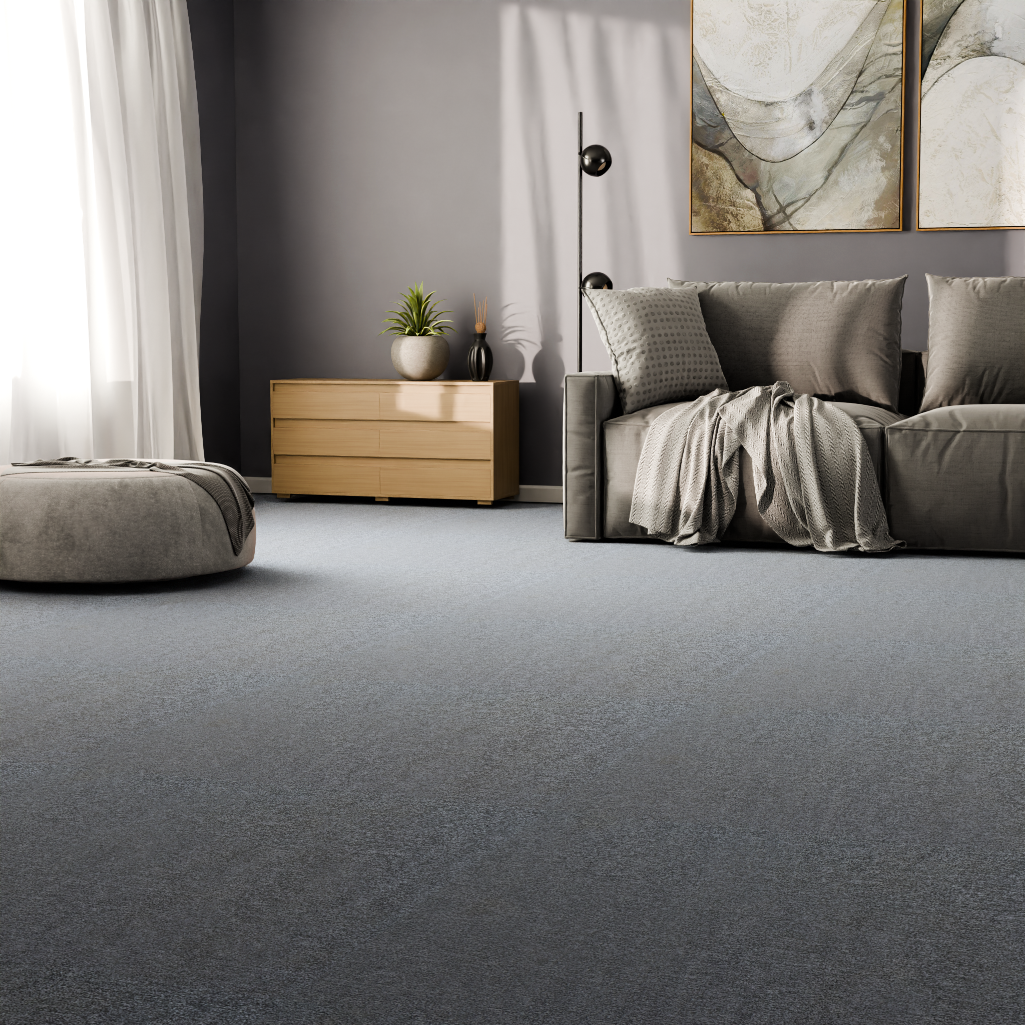 Изображение товара Ковровое покрытие «Velvet», 4 м, цвет серый