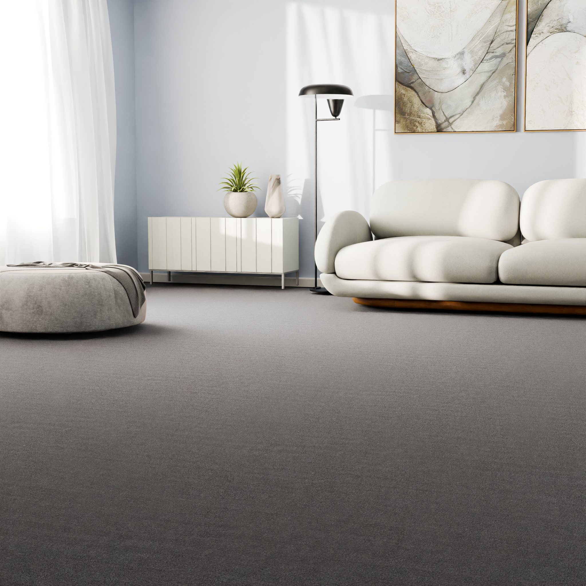 Изображение товара Ковровое покрытие Velvet 025_3700 4 м антрацит Россия