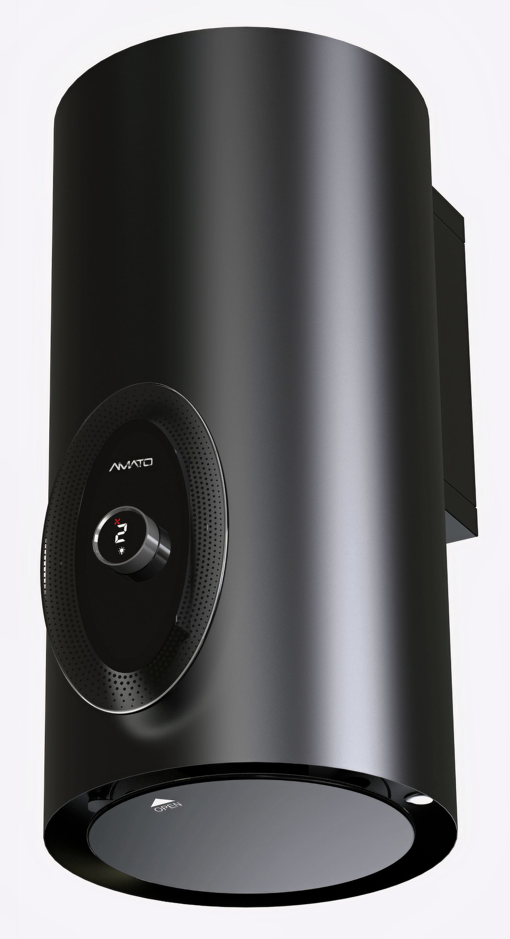 Изображение товара Вытяжка кухонная AMATO SELENA 70 SK, вытяжка цилиндрическая с поворотным регулятором, сенсором и индикатором черная