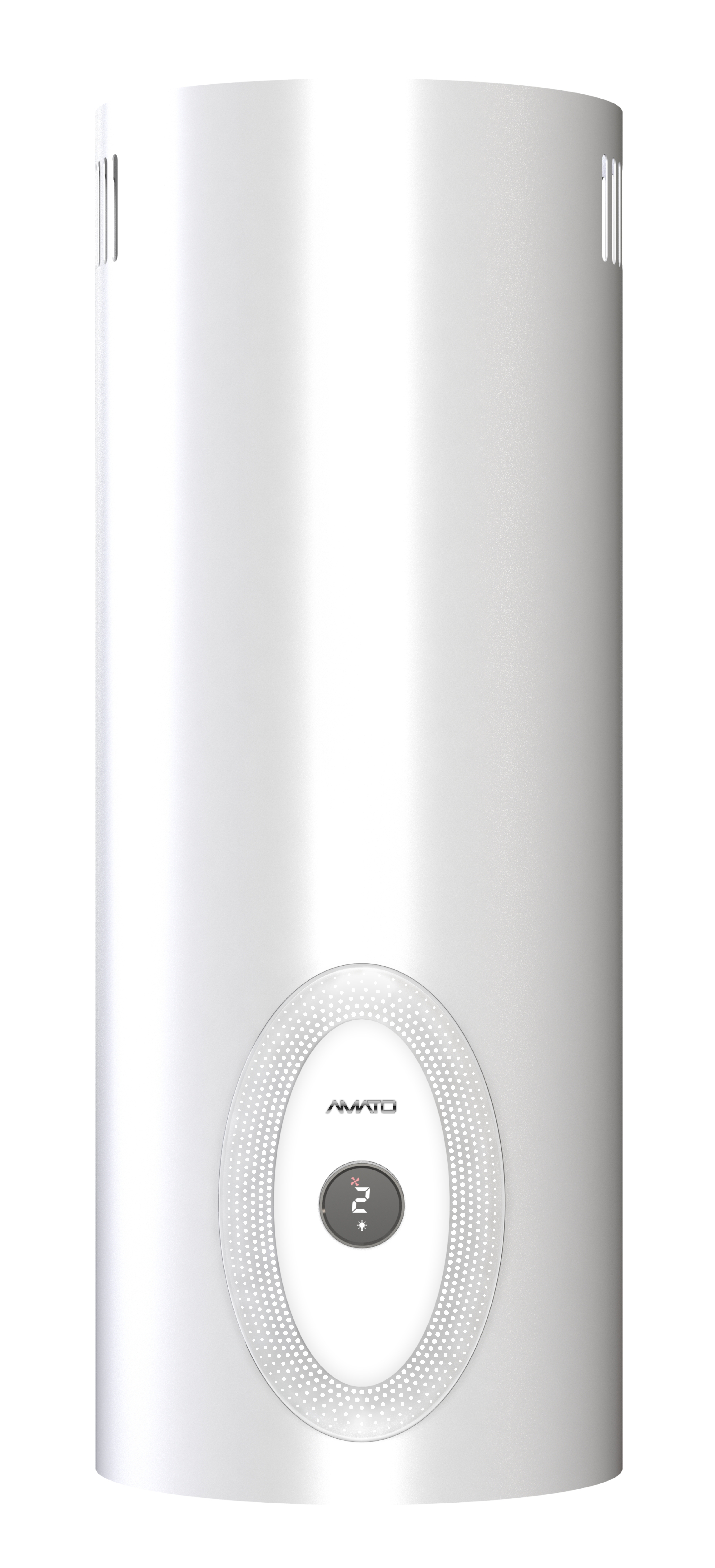 Изображение товара Вытяжка кухонная AMATO SELENA 90 TSK, вытяжка цилиндрическая с поворотным регулятором, сенсором и индикатором белая