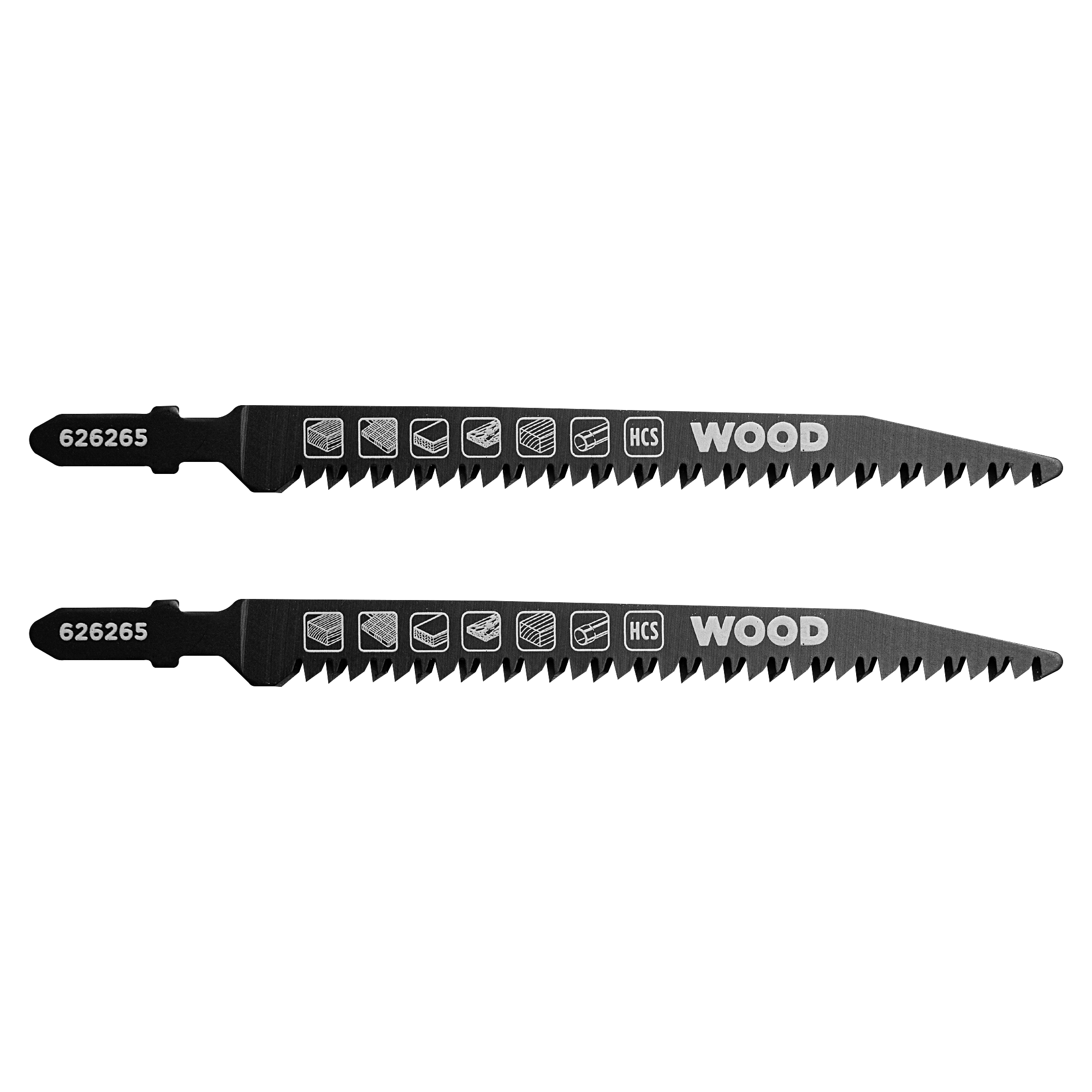 Изображение товара Пилка для электролобзика KWB 626265 чистый рез, 2 шт. для дерева, фанеры, ламината