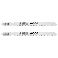 Изображение товара Пилка для электролобзика KWB 626165 2 шт. для дерева и пластика аккуратный чистый рез