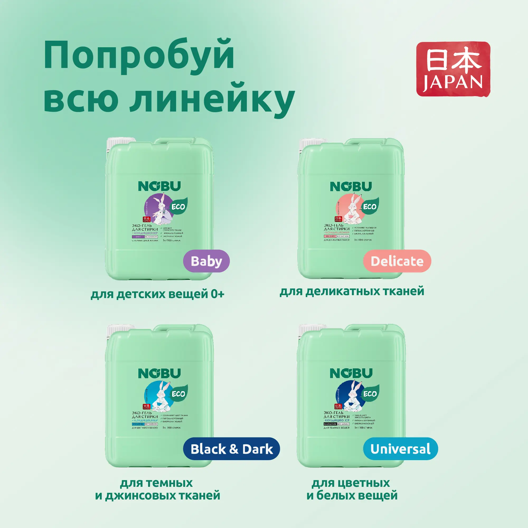Гель для стирки цветного белья Nobu Delicate 2 л - 5