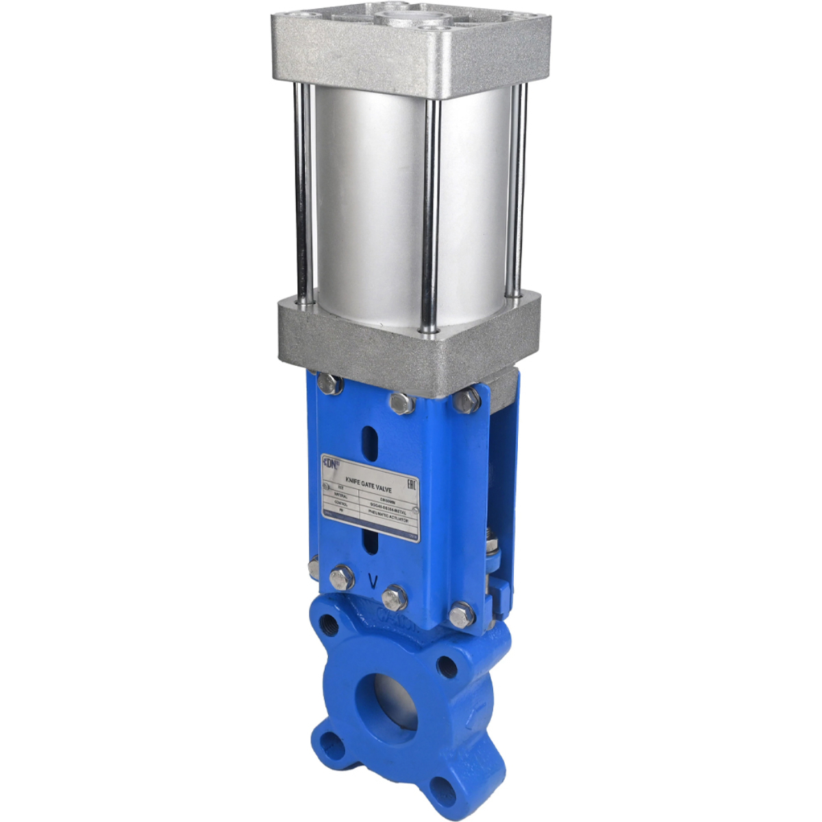 Изображение товара Задвижка с пневмоприводом DN.RU 125 мм DN125 PN10 D040-09693