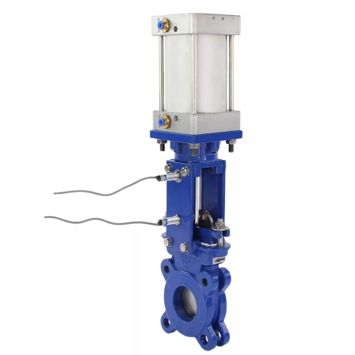 Изображение товара Задвижка с пневмоприводом DN.RU D040-09771, 300 мм, PN6, чугун