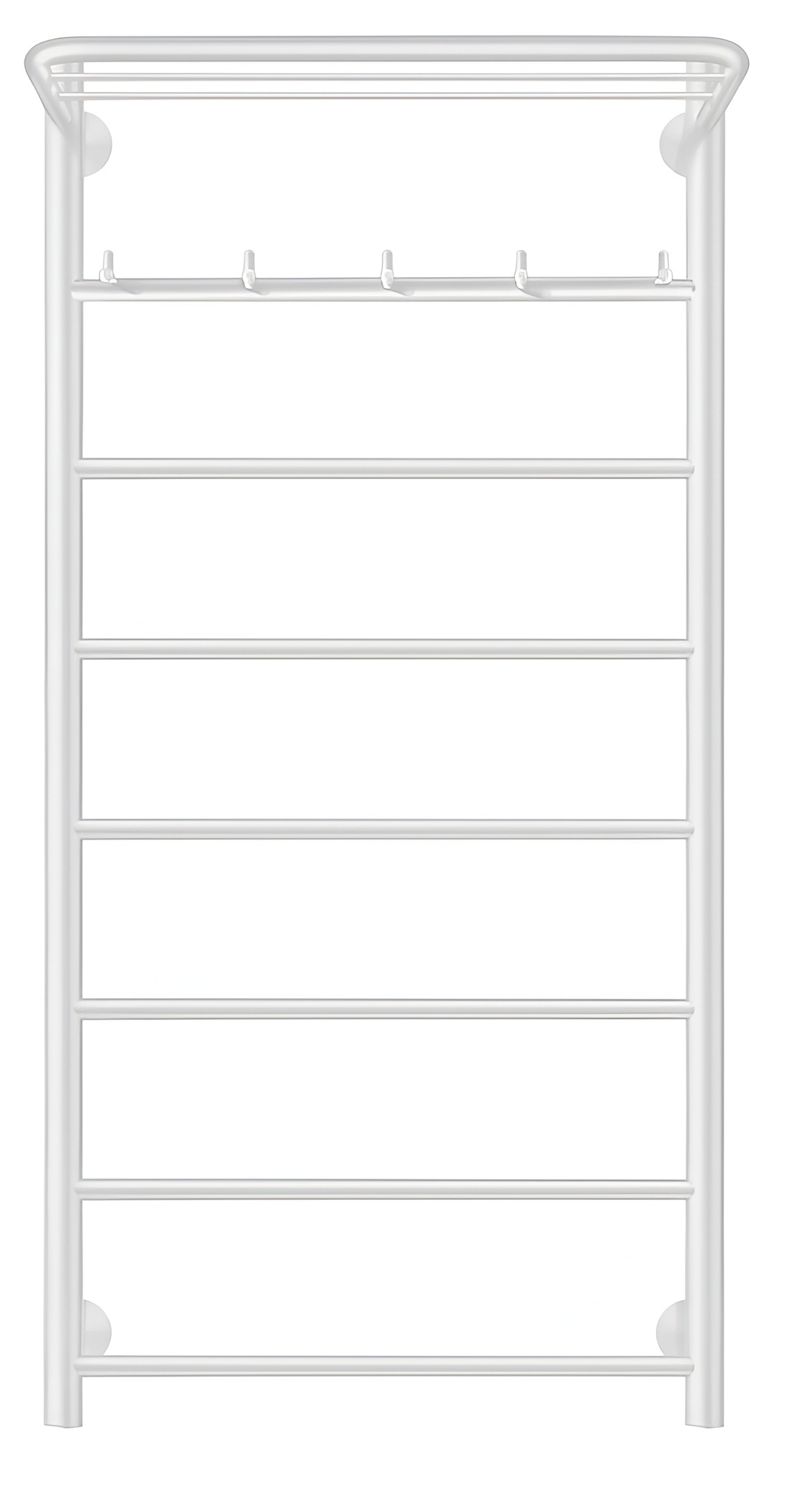 Изображение товара Полотенцесушитель водяной лесенка Secado Милан 1 1000x600 мм универсальная подводка нержавеющая сталь цвет белый матовый