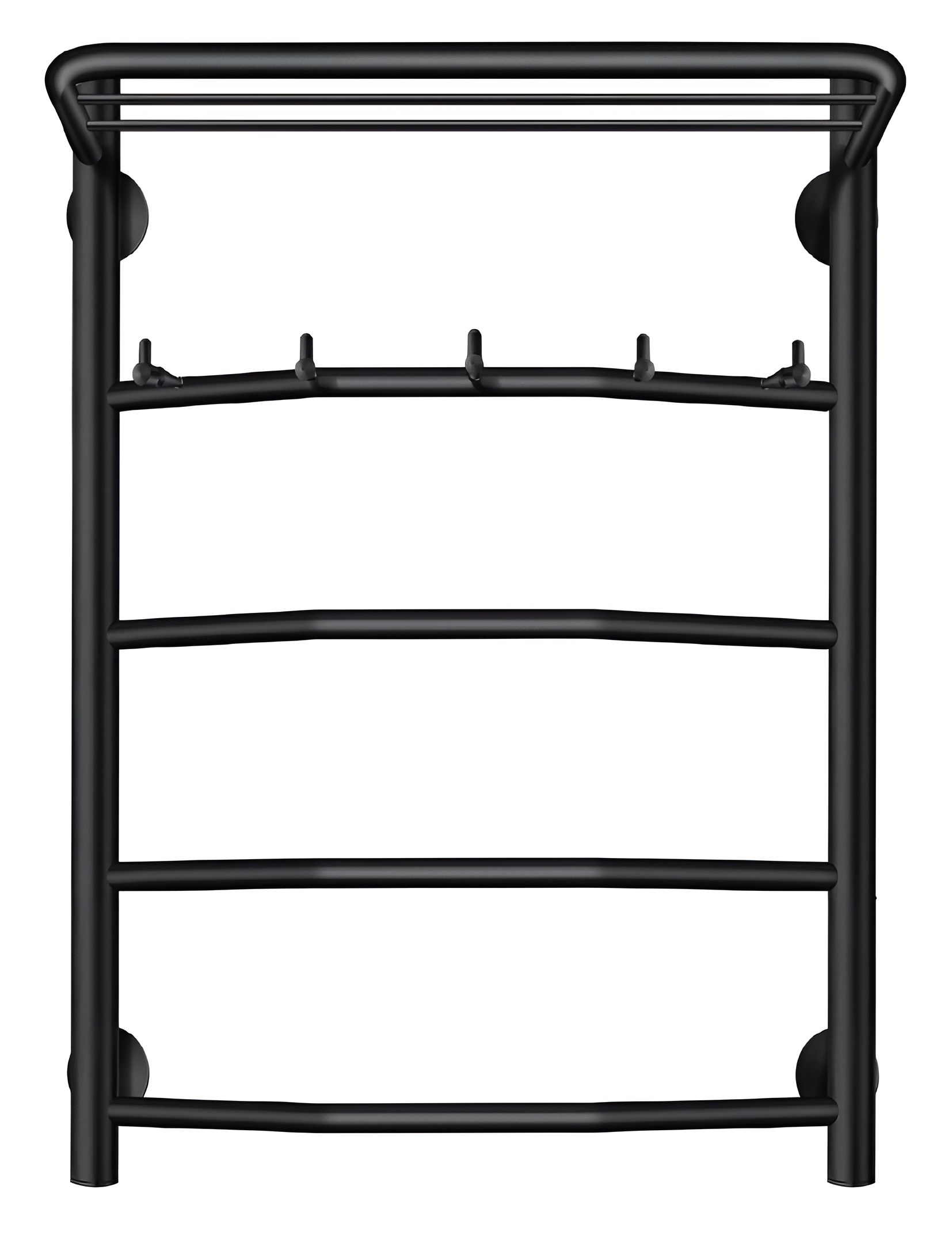 Изображение товара Водяной полотенцесушитель Милан 1 КСП черный матовый 600x400 мм SECADO