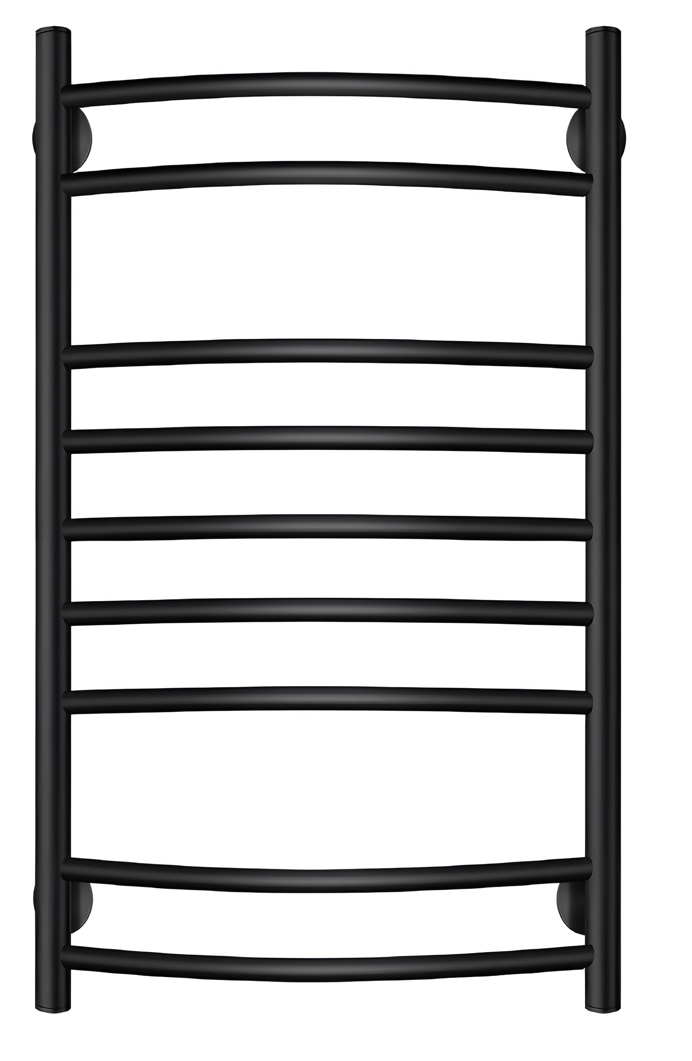 Изображение товара Полотенцесушитель водяной лесенка Secado Милан 2 1000x400 мм универсальная подводка нержавеющая сталь цвет черный матовый