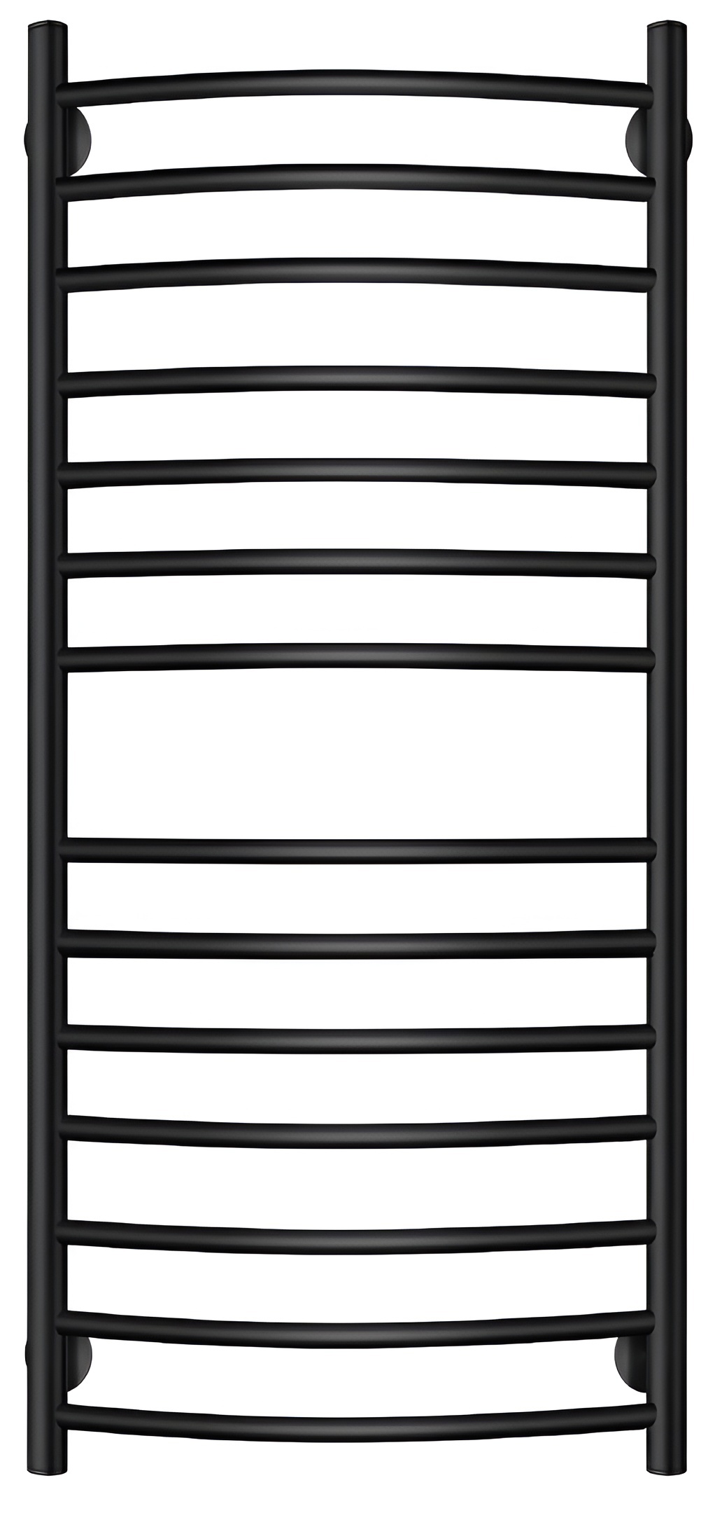 Изображение товара Полотенцесушитель водяной лесенка Secado Милан 4 1200x500 мм универсальная подводка нержавеющая сталь цвет черный матовый