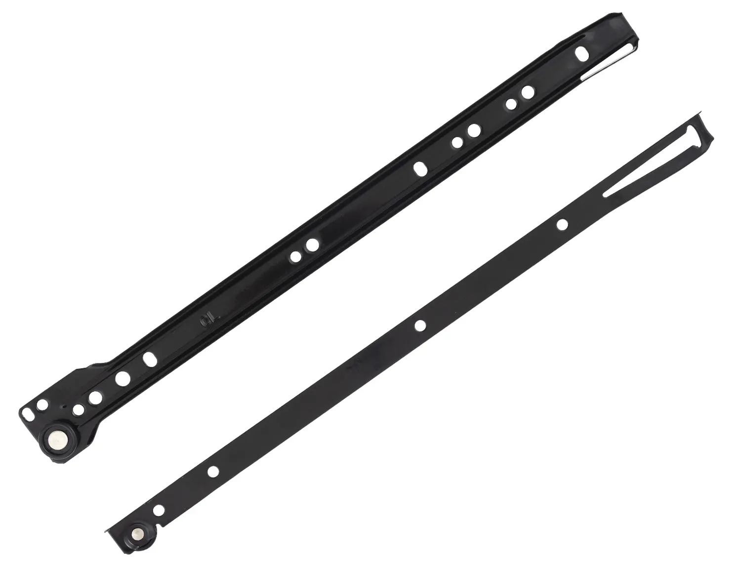 Мебельные направляющие 350x35 мм металл цвет черный 2 шт.