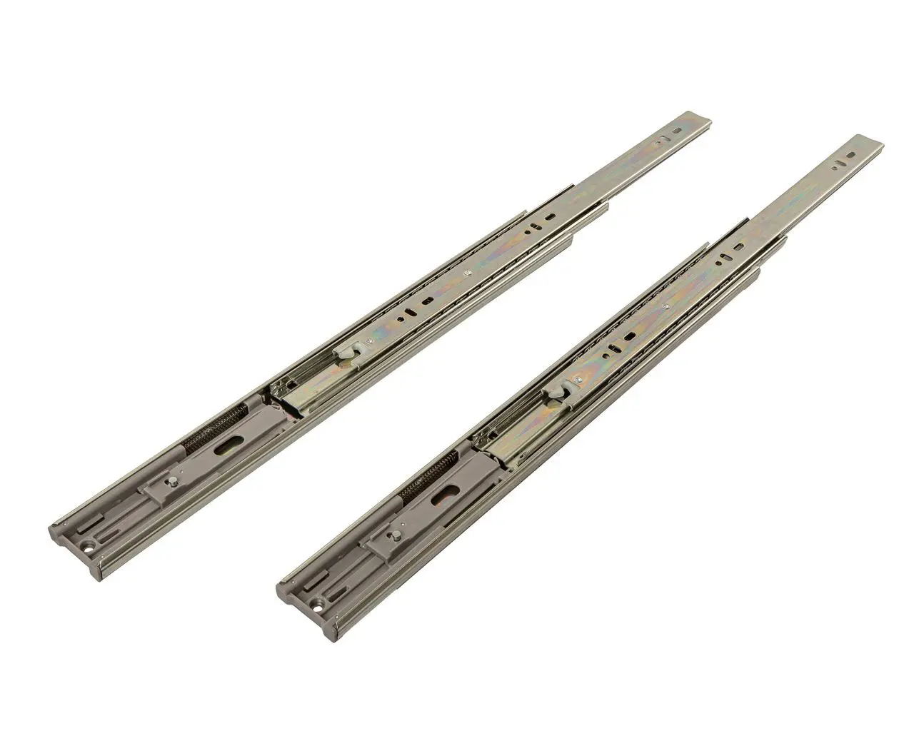 Мебельные направляющие 400x45 мм металл цвет никель 2 шт.