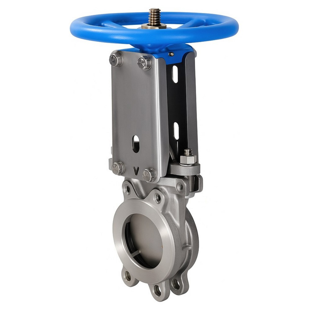 Изображение товара Задвижка ручная Dn.ru D040-10279 DN150 PN10 с невыдвижным шпинделем нержавеющая сталь