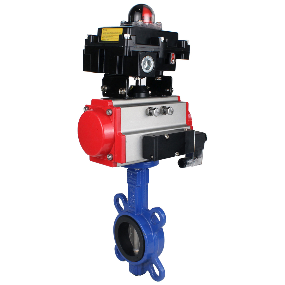 Изображение товара Затвор дисковый поворотный DN80 DN.RU D050-14514 с пневмоприводом