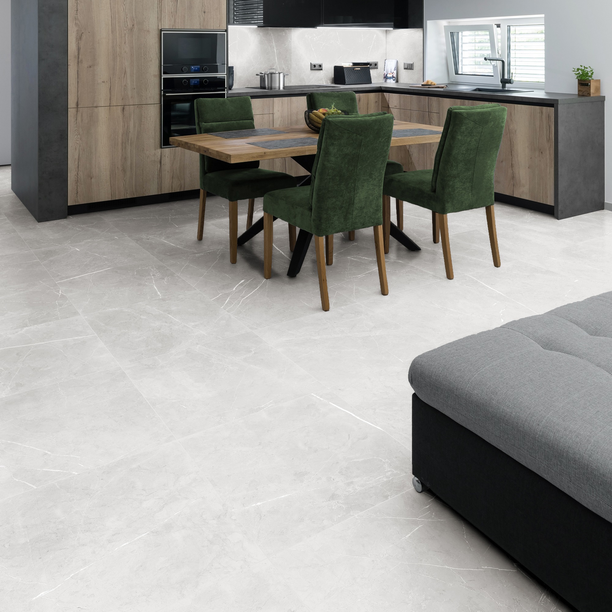 Изображение товара Глазурованный керамогранит Global Tile Cantata 60x60 см матовый светло-серый