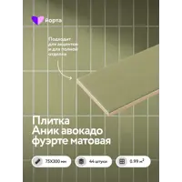 Изображение товара Йорта Грин М75306DY 7.5x30 см настенная плитка авокадо фуэрте кабанчик