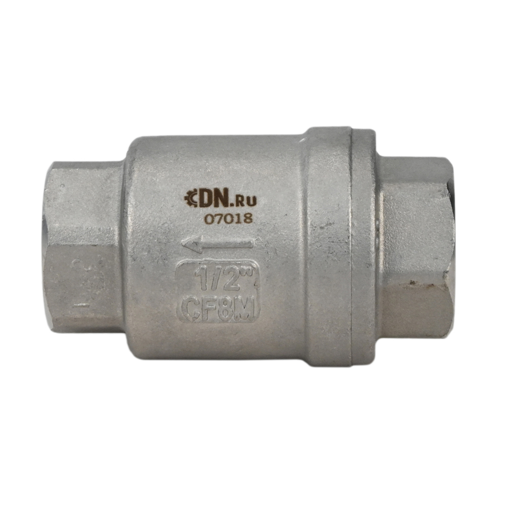 Изображение товара Обратный клапан пружинный Dn.ru D100-03573 DN20 PN63 3/4" ВР нержавеющая сталь Изображение товара Обратный клапан пружинный Dn.ru D100-03573 DN20 PN63 3/4" ВР нержавеющая сталь