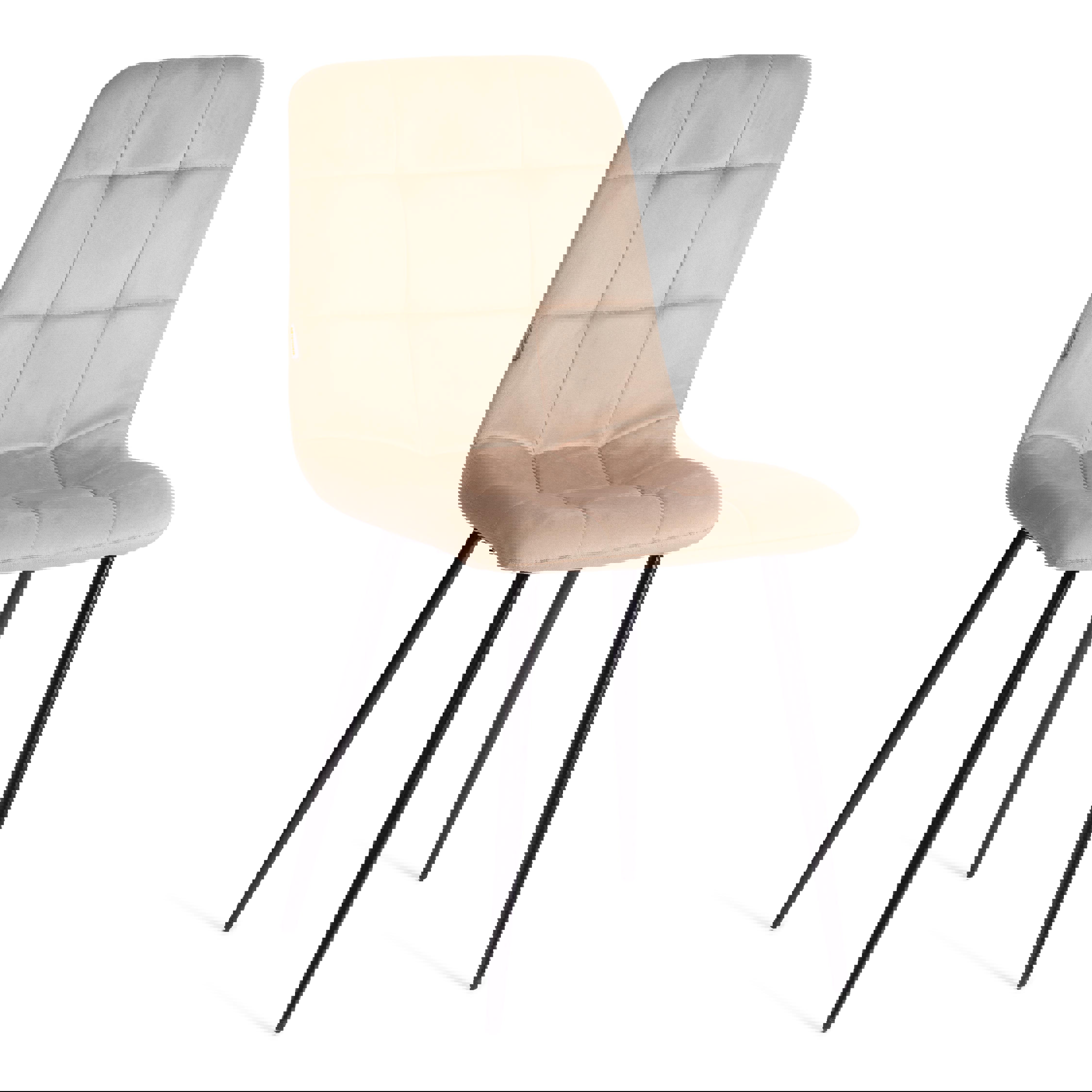 Изображение товара Современный кухонный стул Tetchair Chilly из велюра с металлическими ножками