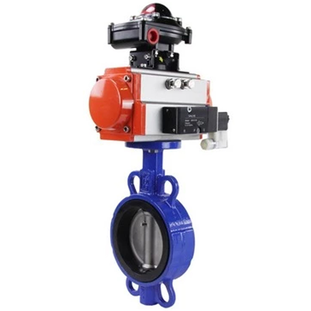 Изображение товара Затвор дисковый поворотный DN80 DN.RU с пневмоприводом