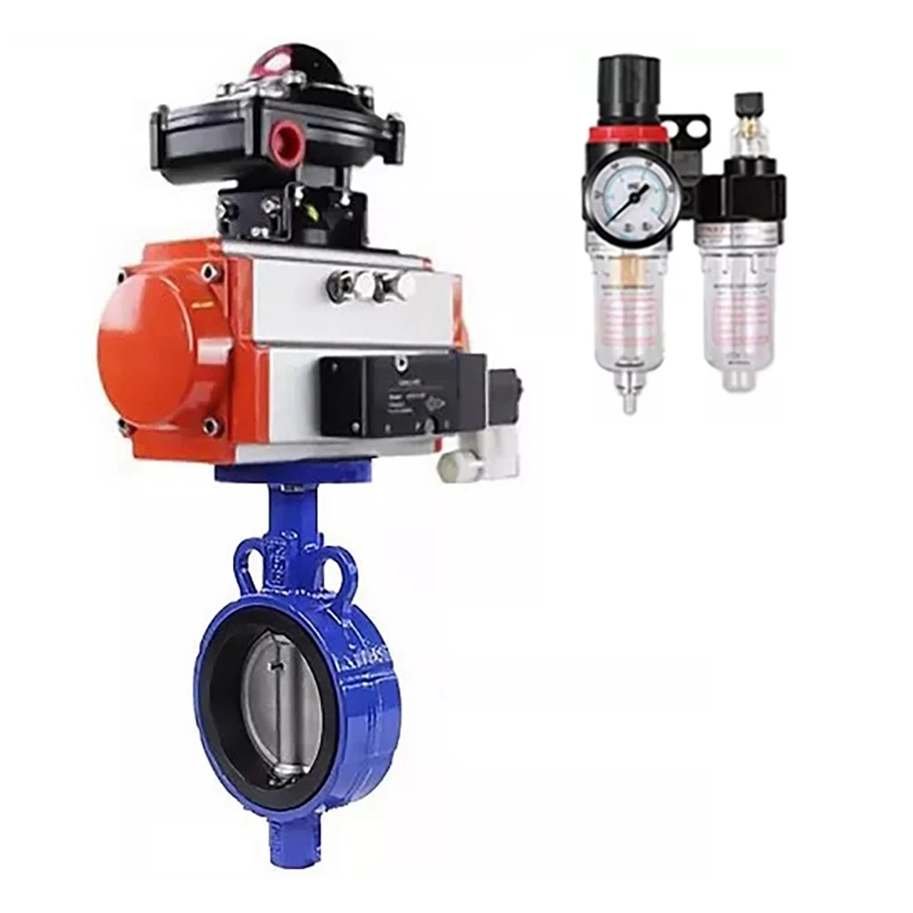 Изображение товара Затвор дисковый поворотный DN25 DN.RU с пневмоприводом