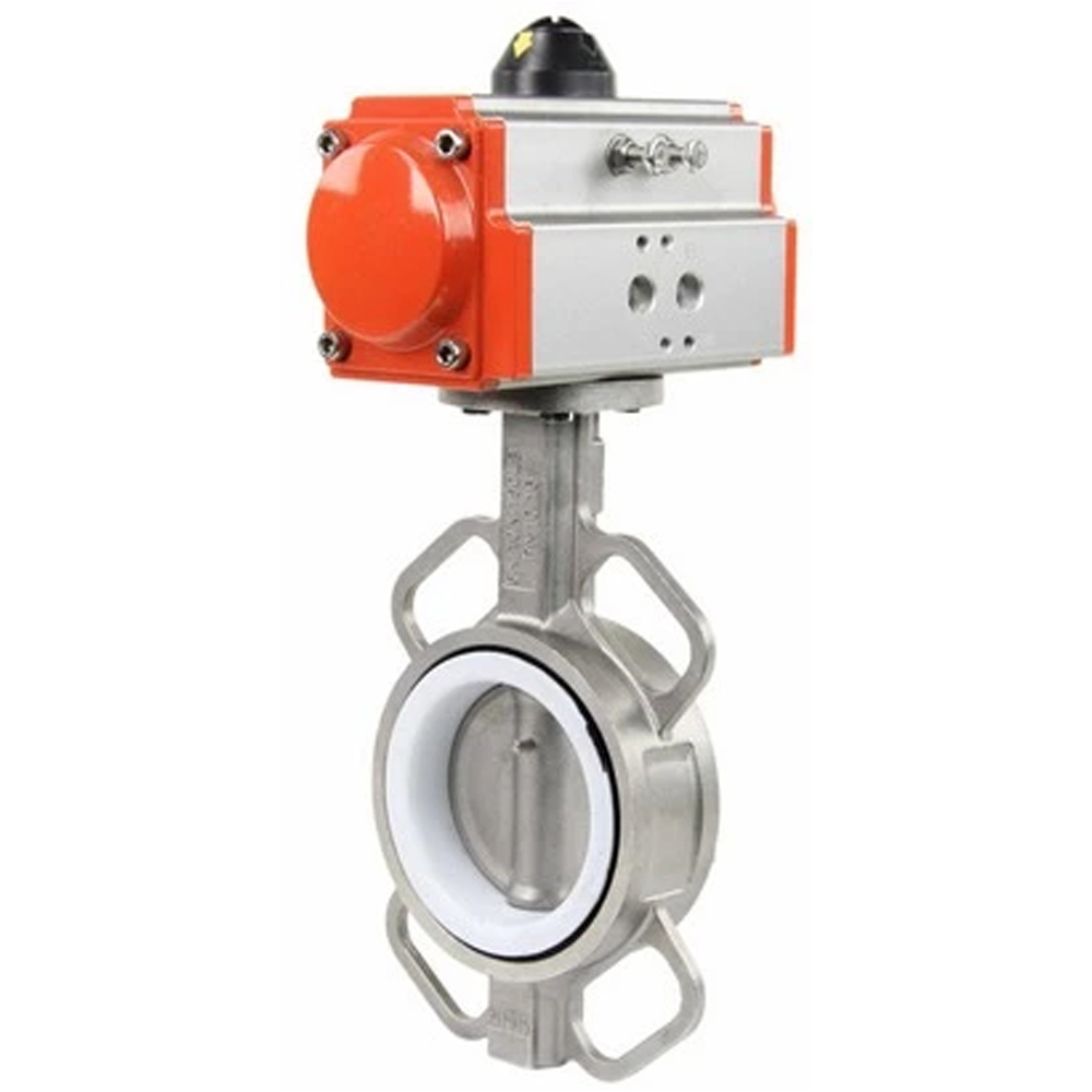 Изображение товара Затвор дисковый поворотный DN125 DN.RU с пневмоприводом