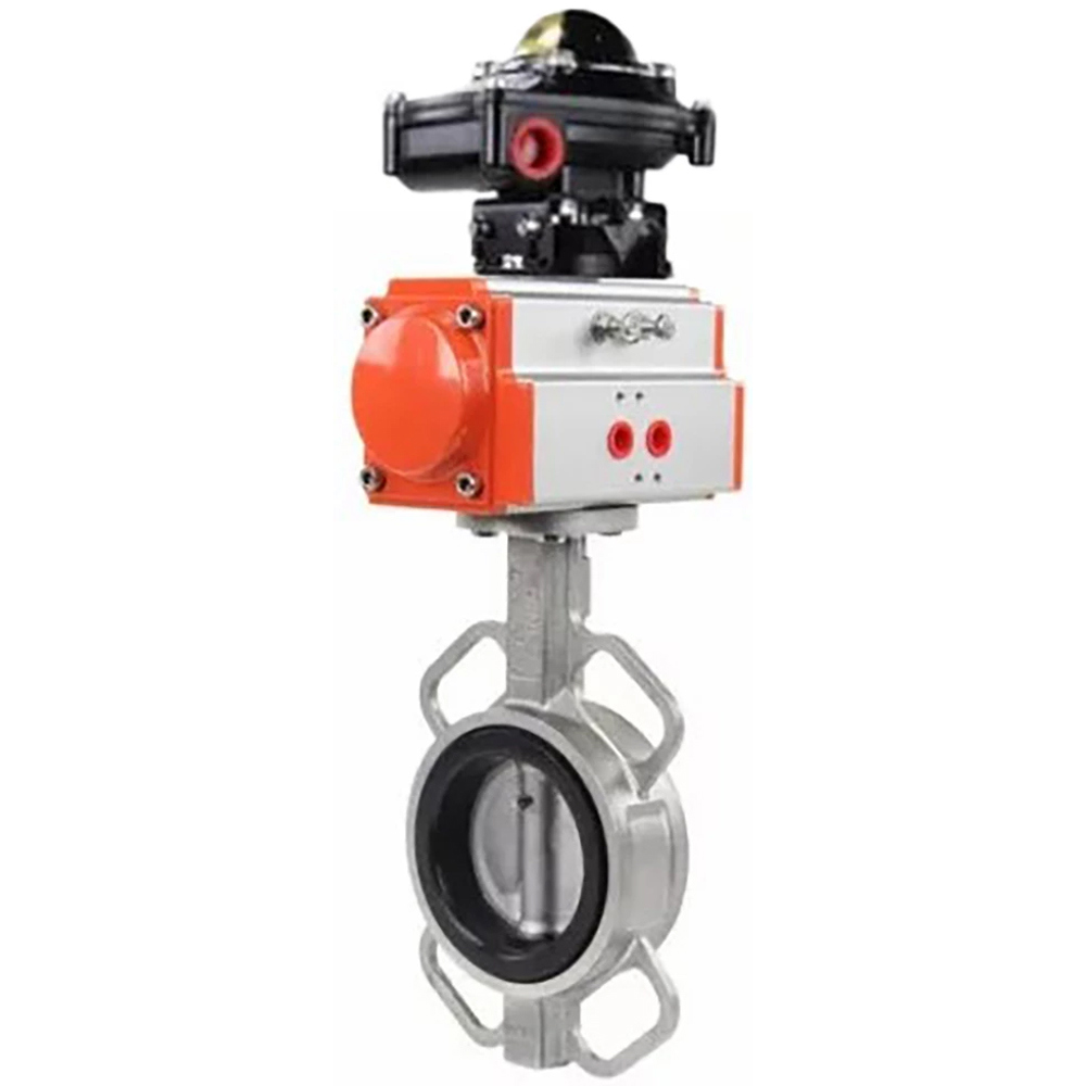 Изображение товара Затвор дисковый поворотный DN80 с пневмоприводом DN.RU