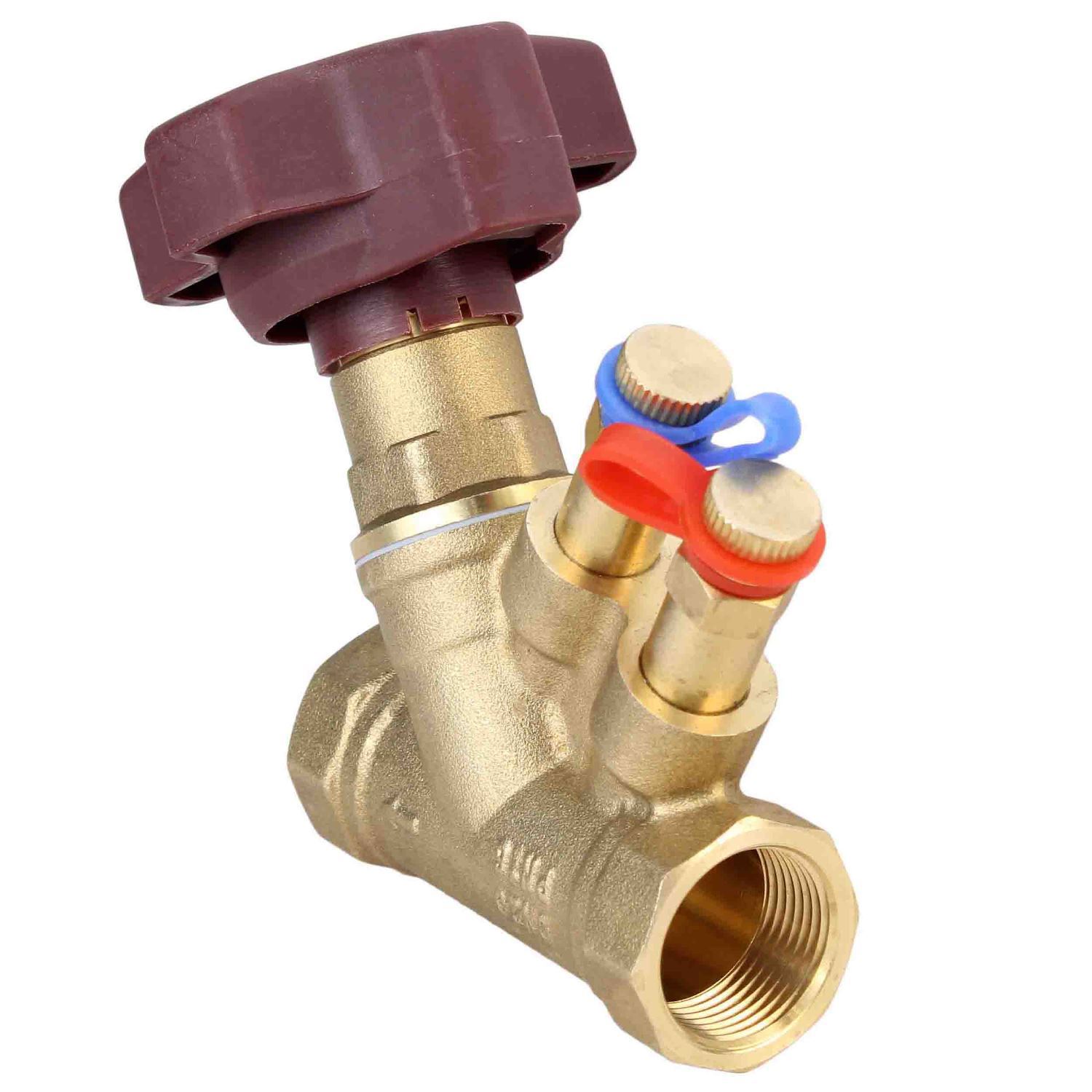 Изображение товара Клапан балансировочный DN.ru D080-01089 DN40 PN25 1 1/2" ВР ручка маховик латунь Изображение товара Клапан балансировочный DN.ru D080-01089 DN40 PN25 1 1/2" ВР ручка маховик латунь