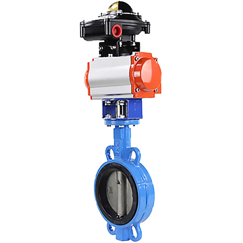 Изображение товара Затвор дисковый DN150 PN16 с пневмоприводом DN.RU