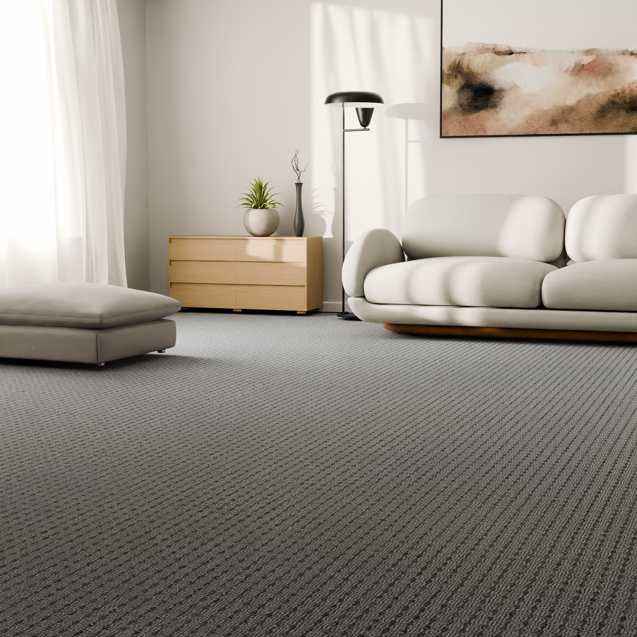 Изображение товара Ковровое покрытие Твист 4 м темно-серый для гостиной и дома