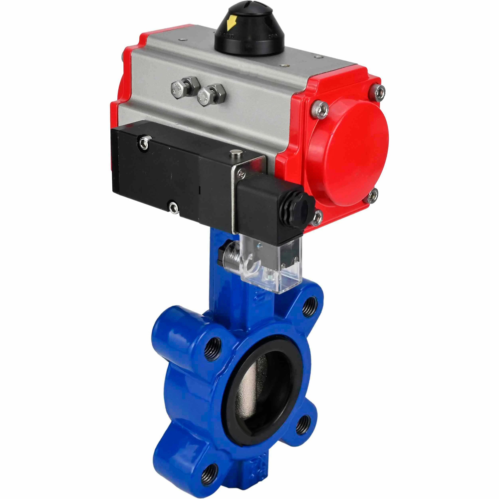 Изображение товара Затвор дисковый поворотный DN.RU D050-52041 DN65 PN16 с пневмоприводом