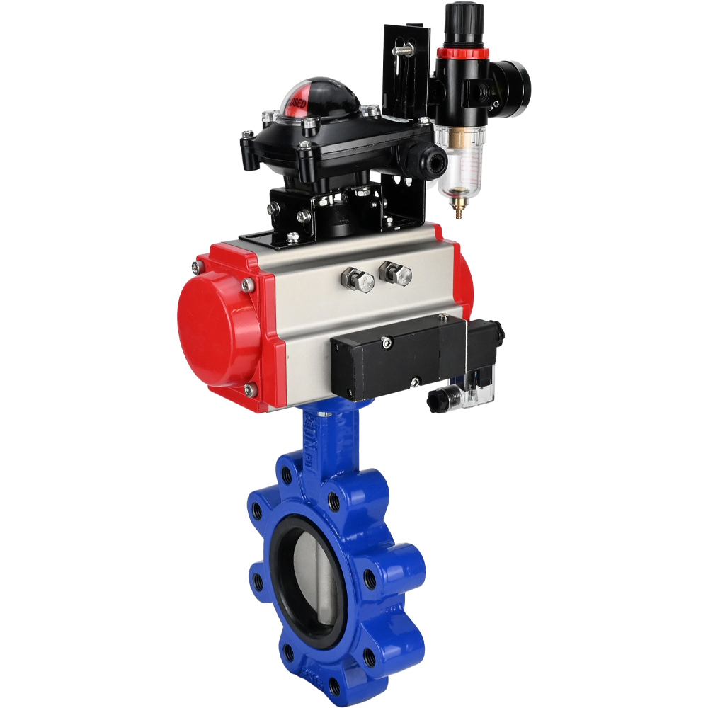 Изображение товара Затвор дисковый поворотный DN.RU Dn.ru 100, PN16, чугун, 24V