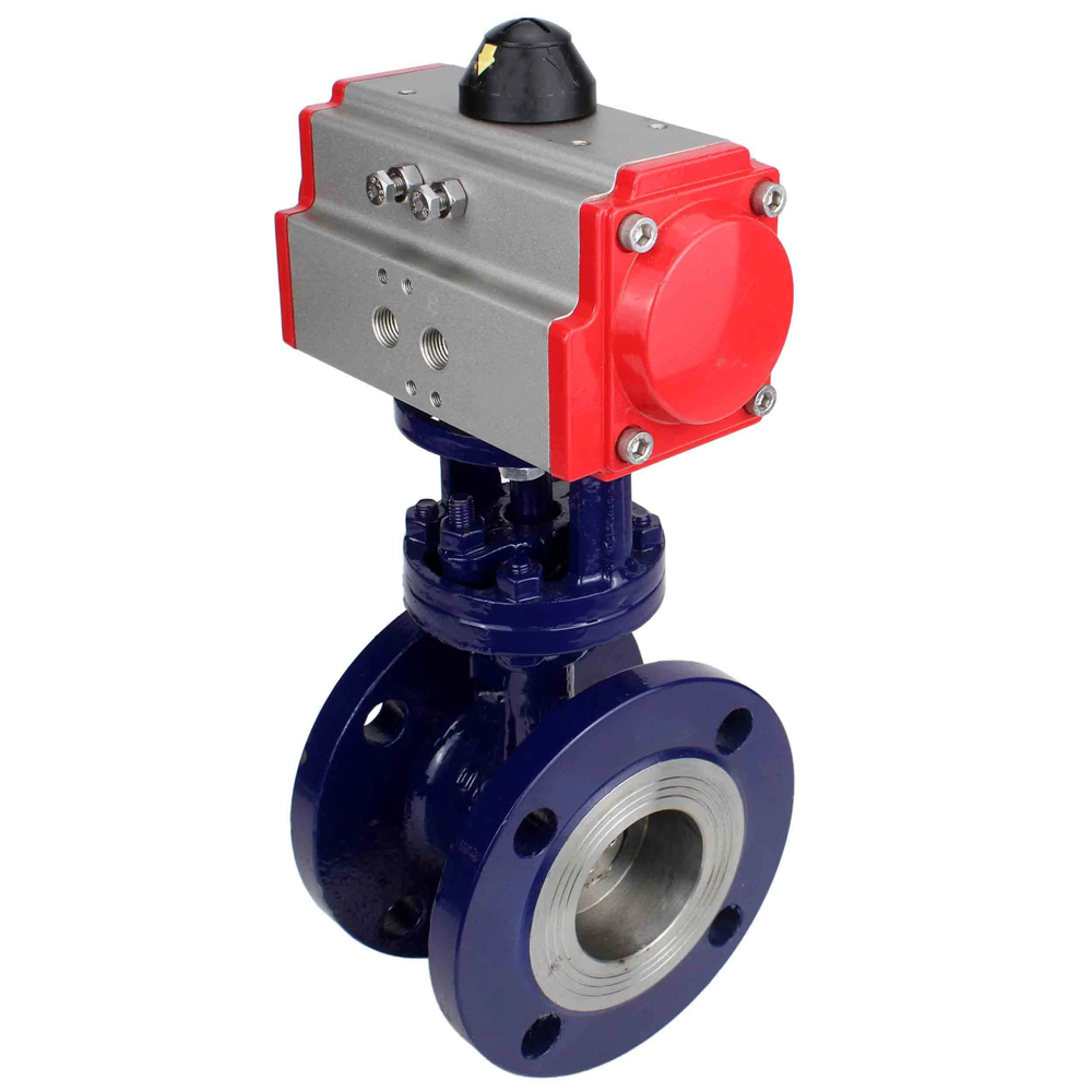 Изображение товара Затвор дисковый поворотный DN50 PN25 с пневмоприводом