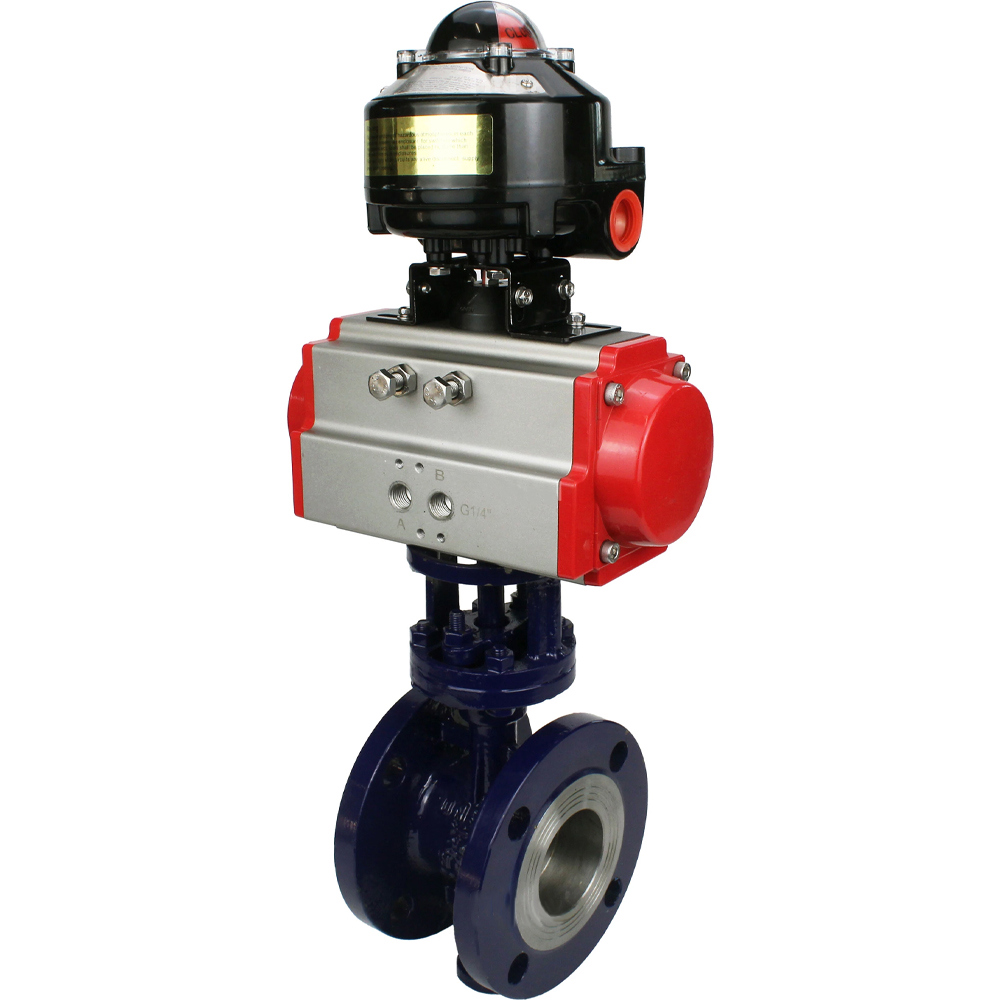 Изображение товара Затвор дисковый поворотный DN100 DN.ru D050-58233 с пневмоприводом