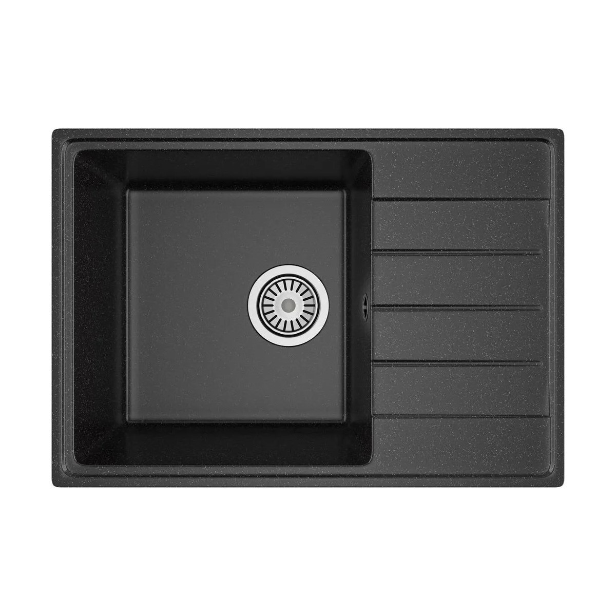 Изображение товара Мойка кухонная врезная Maretti KT600-BL черная 42x60 см искусственный камень