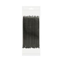 Изображение товара Крепежный хомут 3.5x300 мм нейлон цвет черный 100 шт. Изображение товара Крепежный хомут 3.5x300 мм нейлон цвет черный 100 шт.