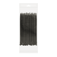 Изображение товара Крепежный хомут 3.5x150 мм нейлон цвет черный 25 шт. Изображение товара Крепежный хомут 3.5x150 мм нейлон цвет черный 25 шт.