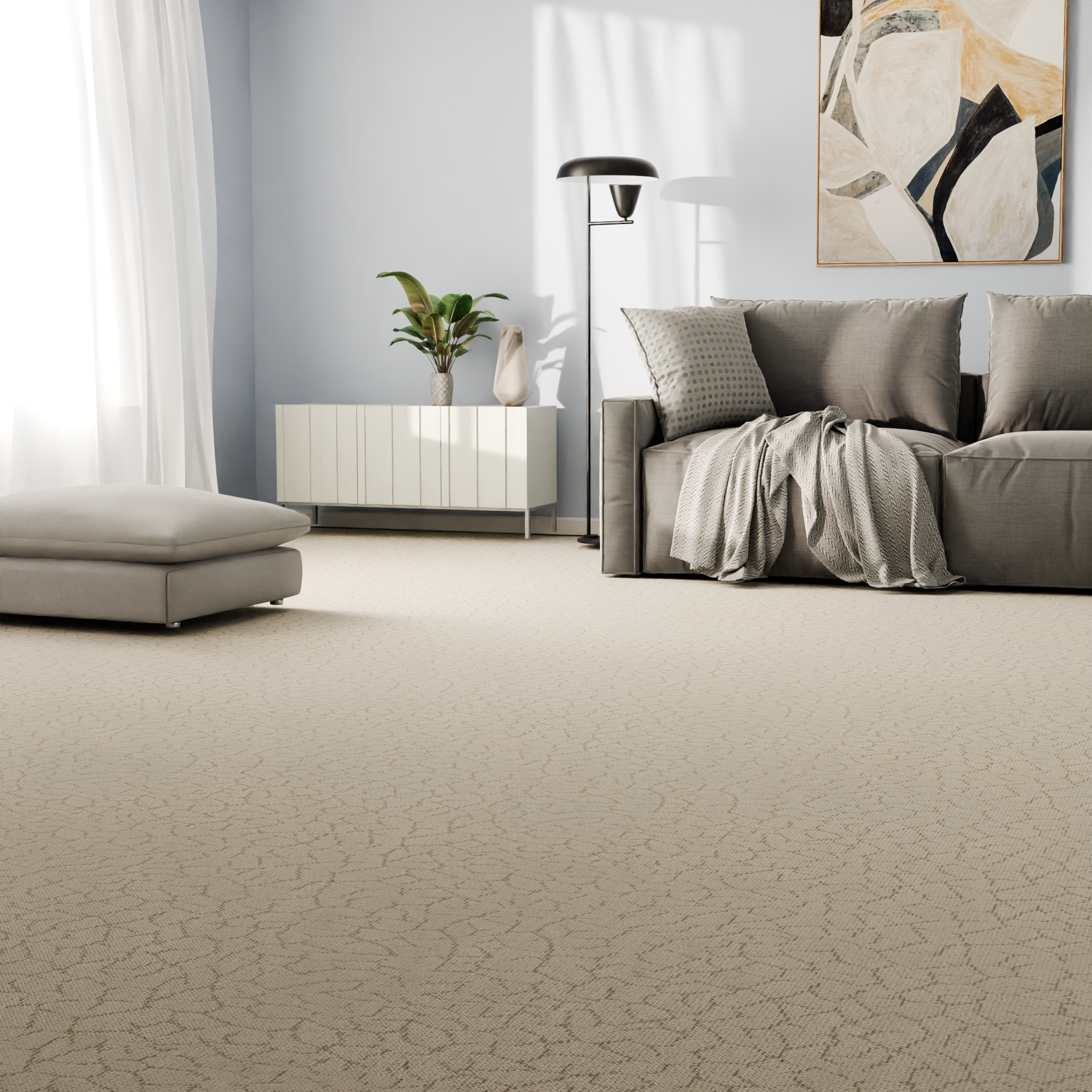 Изображение товара Ковровое покрытие Саванна 3.5 м серо-бежевое для дома и офиса